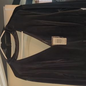 Torrid Black Velvet V-neck Dress Size 3